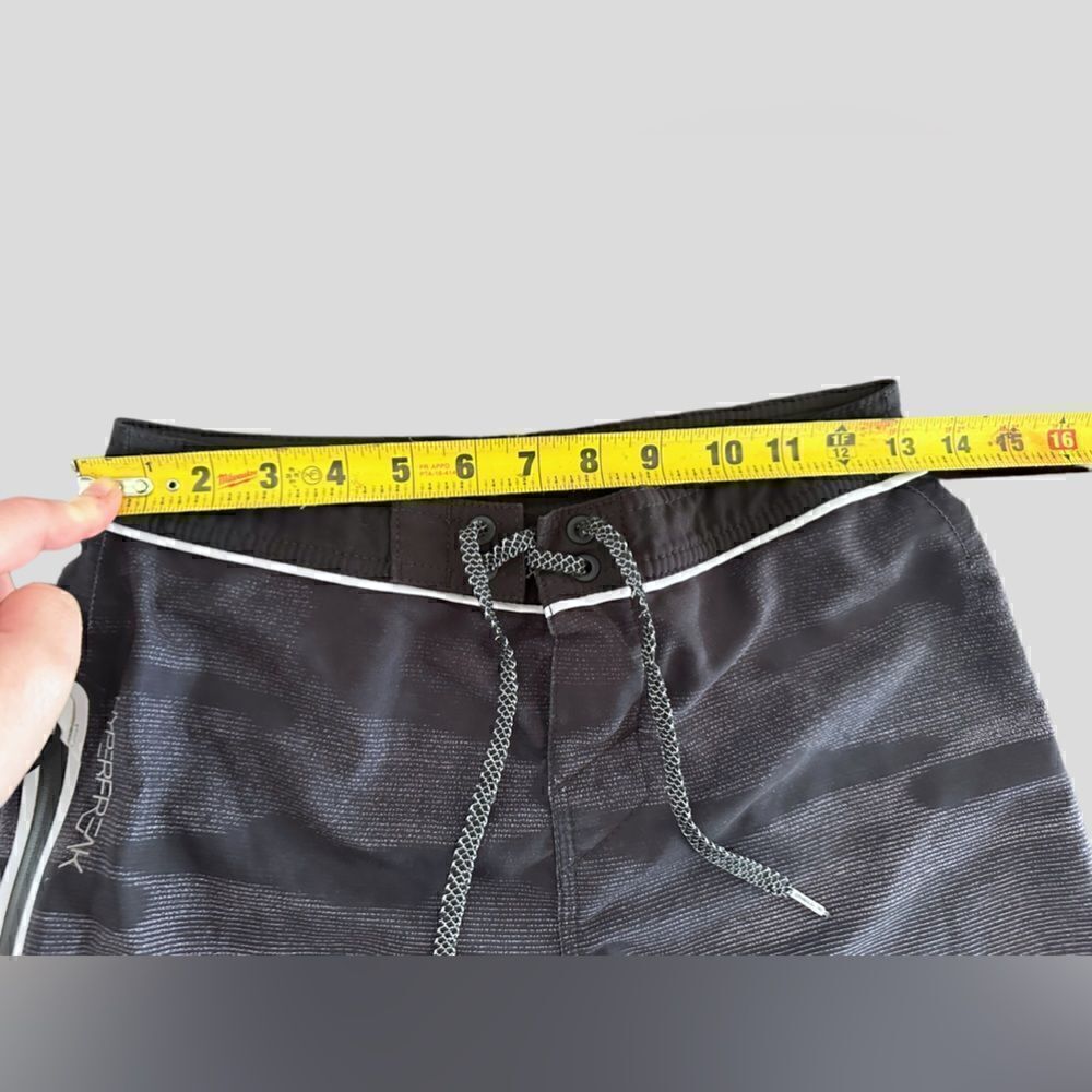 O’Neill Big Boys 26 Waist Striped Unlined Board Shorts Blue Blue Gray Black - Picture 10 of 12